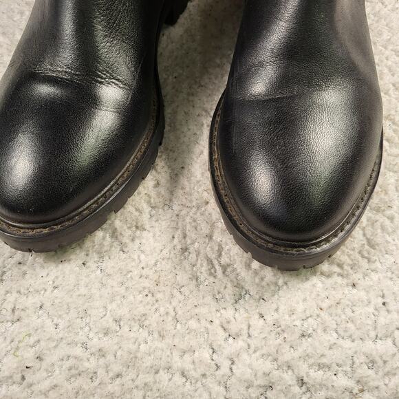 Steve Madden Women's Leopold Chelsea Leather Boot Black Size 6 - Picture 4 of 8